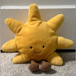 Jellycat Yellow Sunny Star Plush with Brown Legs
